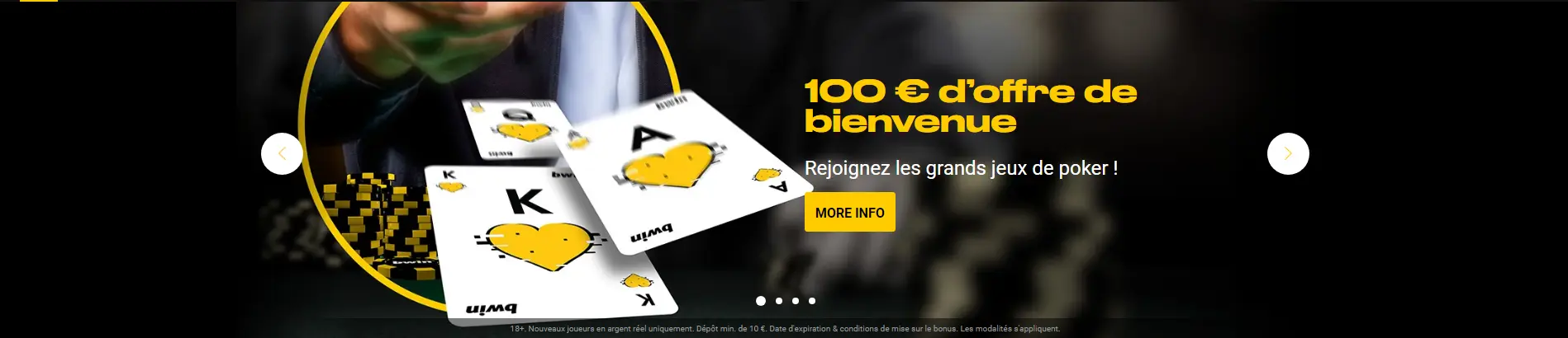 Bienvenue bonus banniere Bwin 