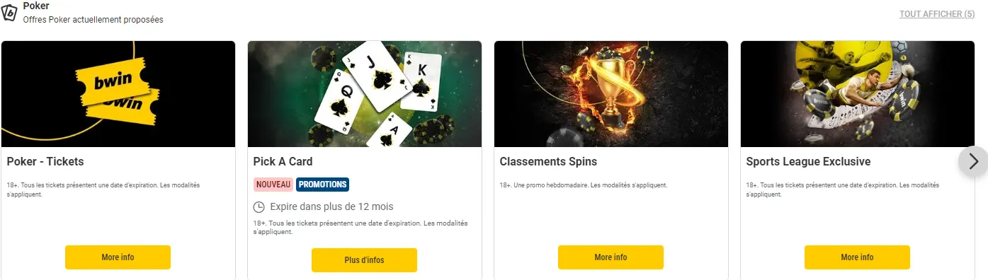 Poker promotion de Bwin