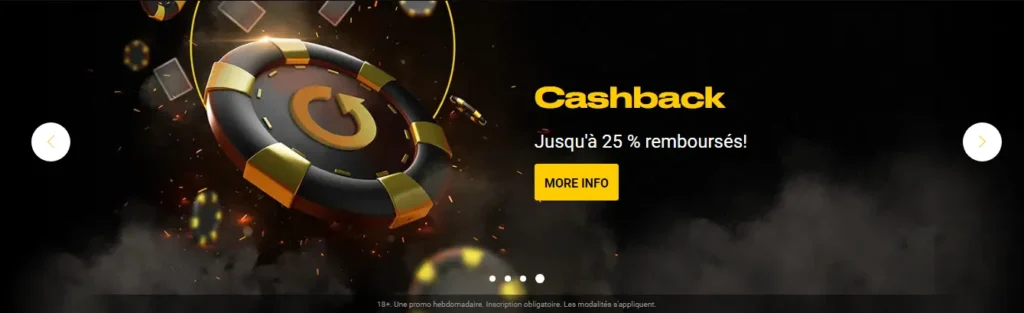 CashBack 25% de Bwin