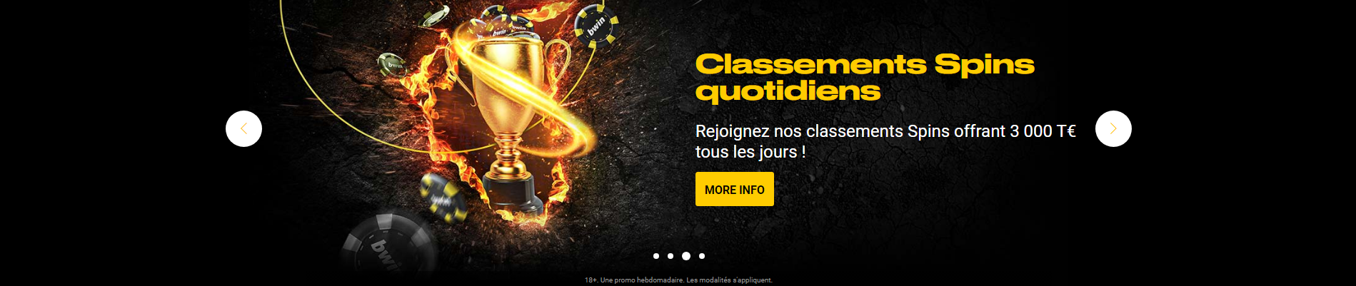 Classements Spins quotidiens de Bwin